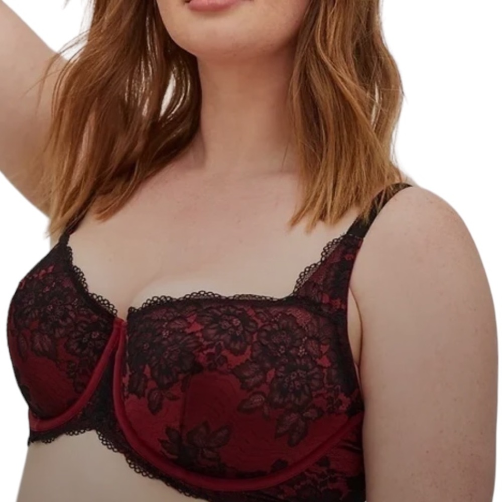TORRID: NWT Unlined Balconette Underwire Lace & Silk Bra - Size 38D - Picture 3 of 14